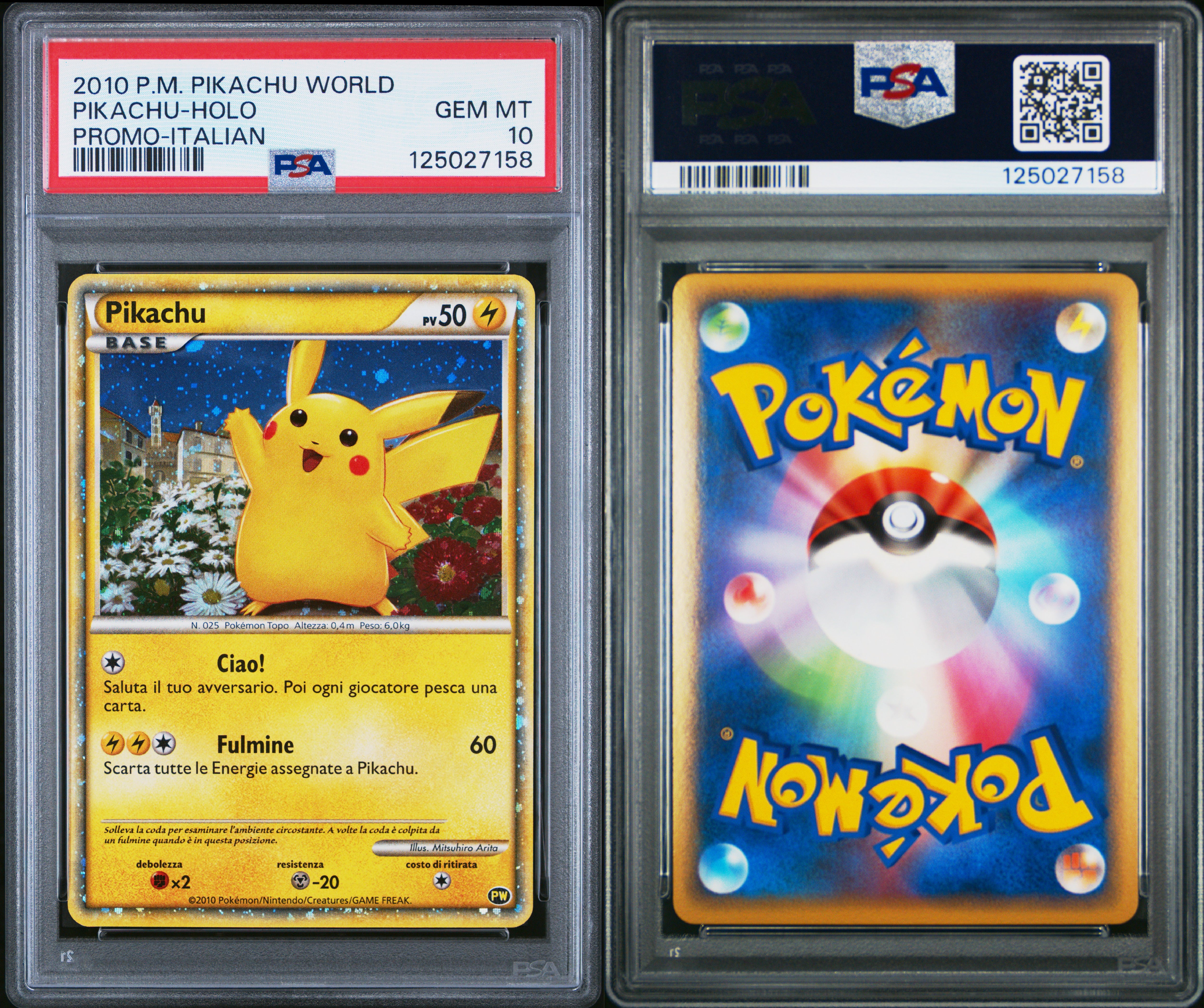 PSA 10 2010 PIKACHU WORLD PROMO SET (Set 007) 125027157