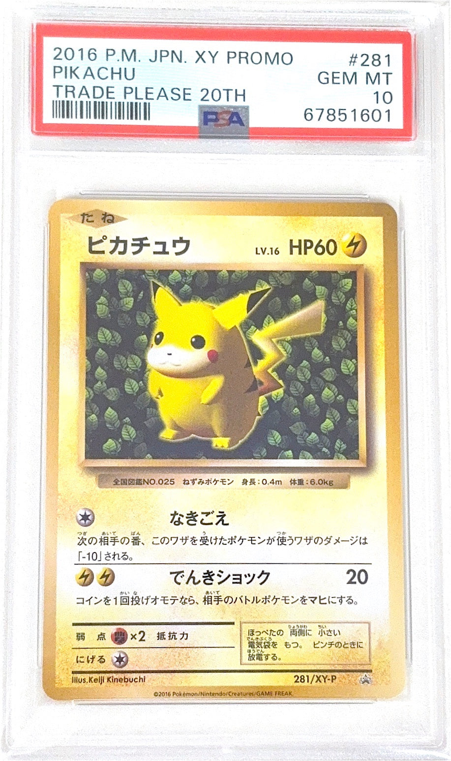 PSA 10 281/XY-P 67851601