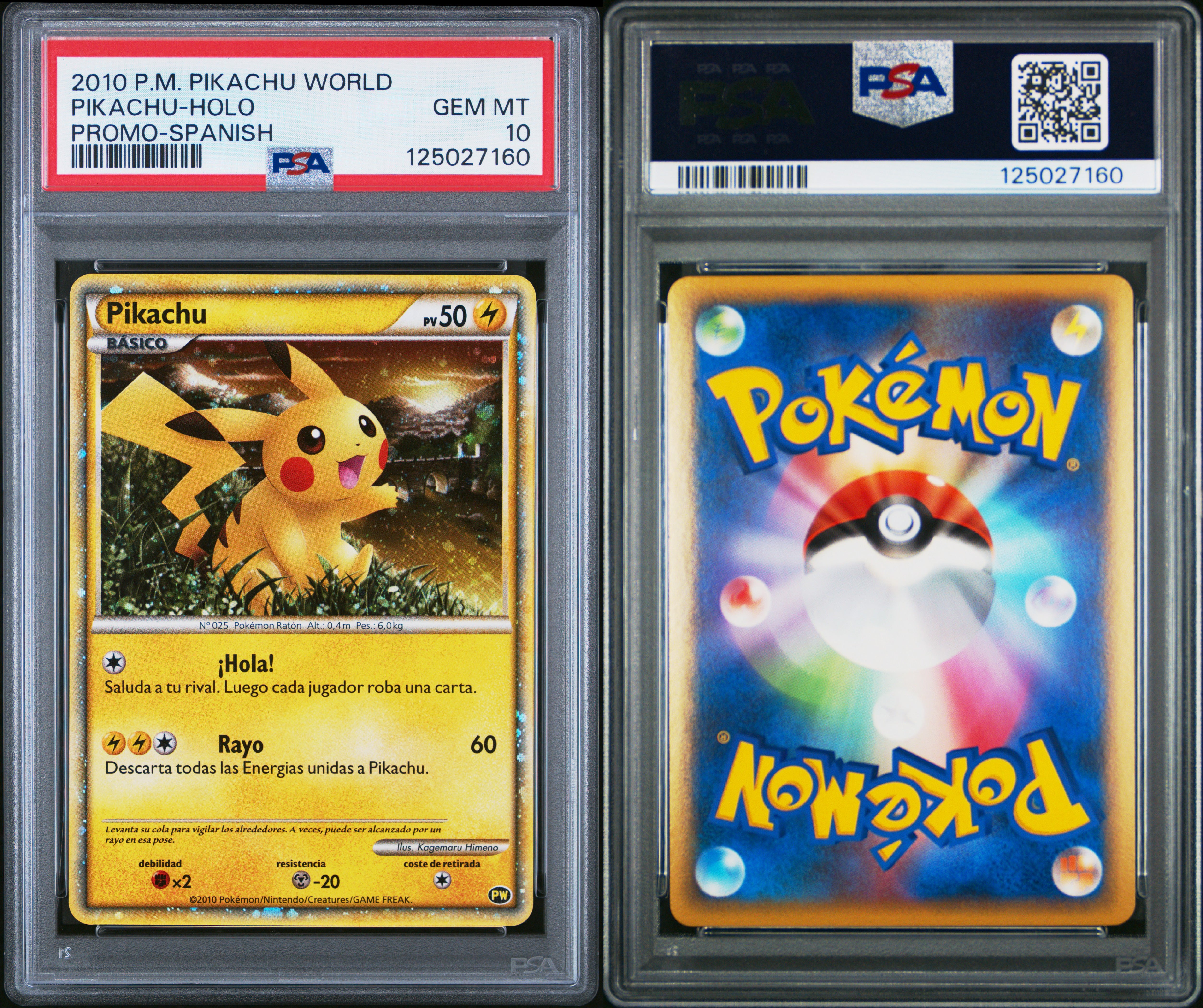PSA 10 2010 PIKACHU WORLD PROMO SET (Set 007) 125027157