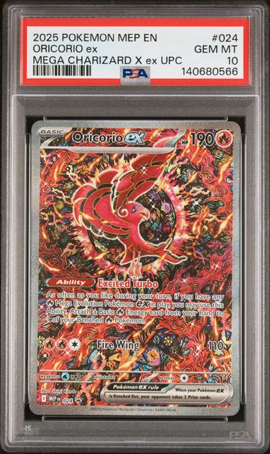 (Set 049) PSA 10 2025 EN MEGA CHARIZARD X ex #023 & ORICORIO ex MEGA #024 140680565