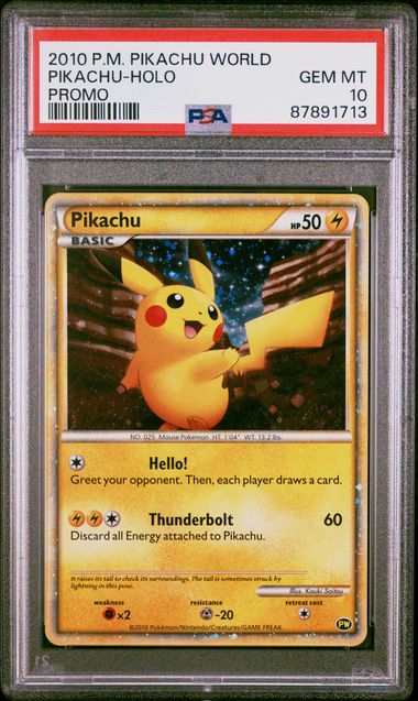 PSA 10 2010 PIKACHU WORLD PROMO SET (Set 039) 87891713