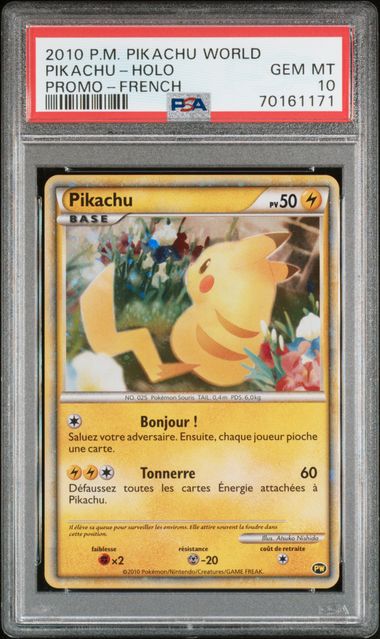 PSA 10 2010 PIKACHU WORLD PROMO SET (Set 039) 87891713